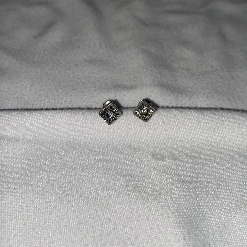 Silver Square Earrings